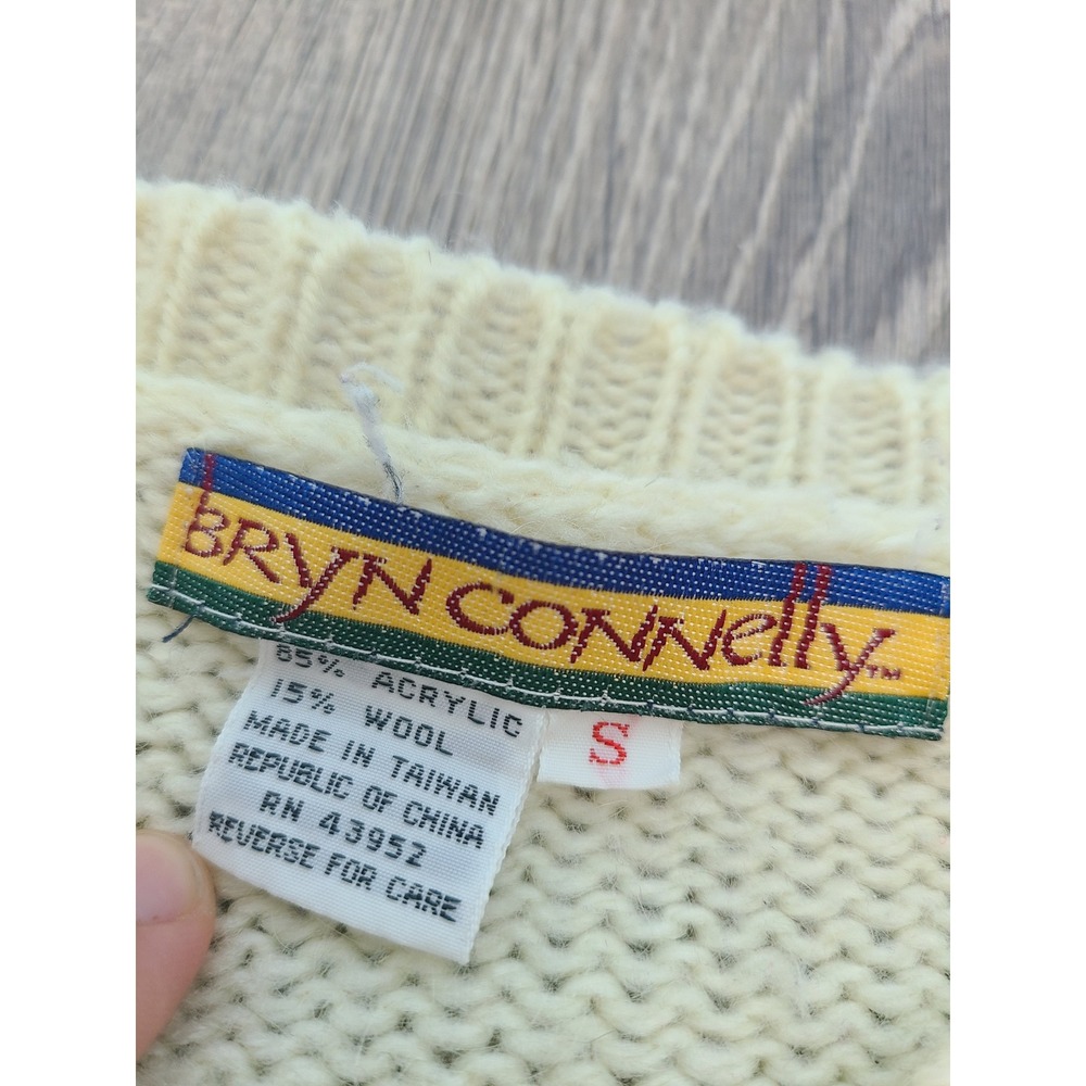 VTG Bryn Connelly Country Geese Sweater Size S Carol Huber Design Cottagecore - Picture 5 of 5